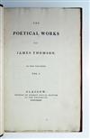 THOMSON, JAMES. The Poetical Works.  2 vols.  1784